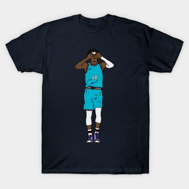 Ja Morant Goggles Celebration T-Shirt by rattraptees